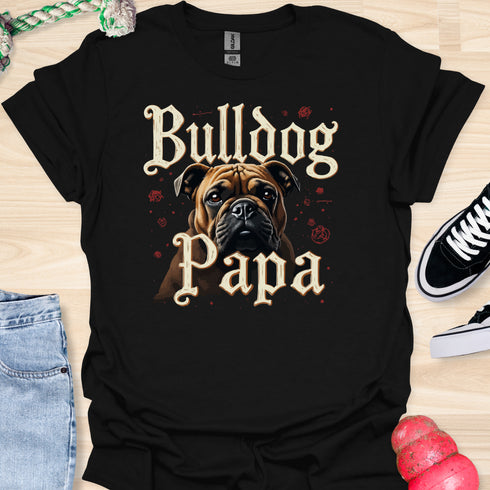 Bulldog Papa - V5 - Gothic Graphic T-Shirt